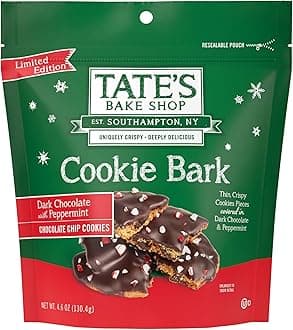 Holiday Cookie Bark, Chocolate Chip Cookies with Dark Chocolate and Peppermint, Limited Edition, 4.6 oz