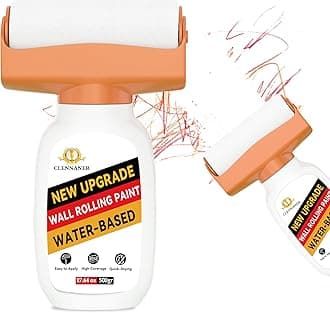 White Paint, 500g White Paint for Wall Touch up Paint for Walls, Paint Roller Kit for Flat, Ceiling Wall, White Wall Paint Repair Kit Remove Stains, Scratches, Water-Based, Ready to Use (White)