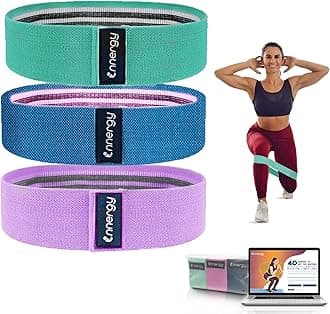 Innergy Fabric Resistance Band | Loop Bands for Workout | Hip Bands for Women & Men | Resistance Band for Legs, Booty & Arms with 40+ Free Exercises | Set of 3 with Workout Guide & Carry Case