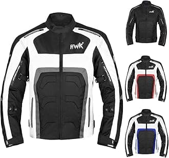 HWK Spyder Motorcycle Jacket for Men with Weather Resistant Cordura Textile Fabric for Enduro Motocross Jacket