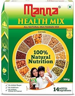 Manna Health Mix 325g, All Natural Nutrition Drink, with 14 ingredients, Zero Sugar.
