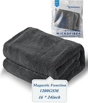 Exterior Car Care Microfiber Cloths, Twisted-Loop Drying Towel Large Premium1200GSM, (16*24inch), Super Absorbent, Edgeless Design, Car Accessories, Bath Towels, Microfiber Cleaning Cloth, Grey