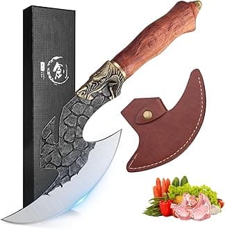 Chef Knife Hand Forged Kitchen Knife with Sheath Home Birthday Gift Men