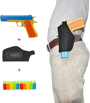 Classic Foam Play Toy Gun Colt 1911 Toy Gun with Tactical Holster and Colorful Soft Bullets,Real Dimensions,Fun Outdoor Game