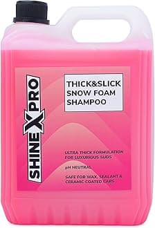5L SuperThick Car Wash Shampoo Concentrate - pH Neutral, Thick Suds - Thick&Slick Snow Car Foam Shampoo That Works With Both Bucket Wash And Foam Cannon (5 L)