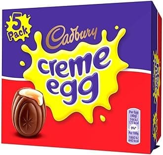 Original Cadbury Crème Eggs Imported From The UK England Milk Chocolate Egg With White & Yellow Fondant Filling Creme Chocolate Gooey Fondant Filling