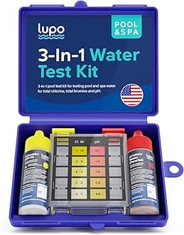 Lupo 3-in-1 Water Test Kit for Swimming Pools & Spas | Water Chemical Test Kit for pH, Chlorine and Bromine