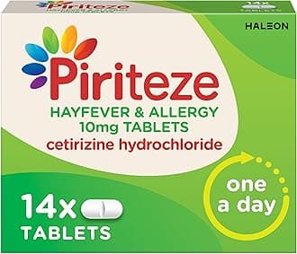 Hayfever & Allergy Antihistamine Tablets, Allergy Relief, Cetirizine, 14s