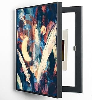 A,40X50cm, Wall-Mounted Electrical Panel Cover Minimalist Hidden Meter Box Decorative Painting Modern Decorative Abstract Art Painting Box Decoration Detachable Fuse Box Cover [Energy Class A]