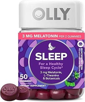 Restful Sleep Gummy Supplements, Blackberry Zen, 50 Count