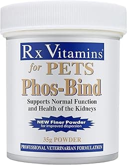 Rx Vitamins Phos-Bind - Kidney Support Supplement Powder - Phosphate Binder for Cats & Dogs for Kidney Health - Supports Normal Kidney Cleanse and Essential Kidney Care - 35g