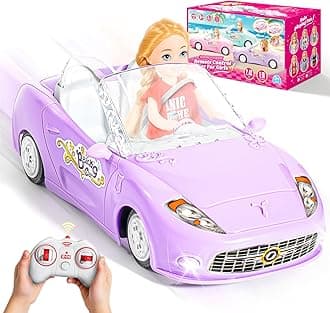 Purple Remote Control Car for Girls, 1:18 Scale RC Cars with LED Light, 2.4 GHZ Pink Truck Toy for Toddlers Kids, Birthday R/C Toys for Boys Girls Aged 4-7 (Batteries Not Included)