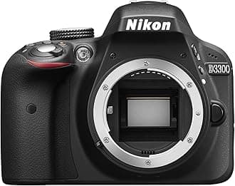 Nikon D3300 Digital SLR Camera - Black (24.2 MP, AF-P 18-55VR and 55-200VR II Lens Kit) 3-Inch LCD Screen