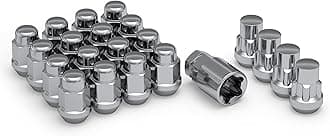White Knight 791704SAM Chrome 1/2"-20 Bulge Acorn Lug Nut Kit with Wheel Locks, Pack