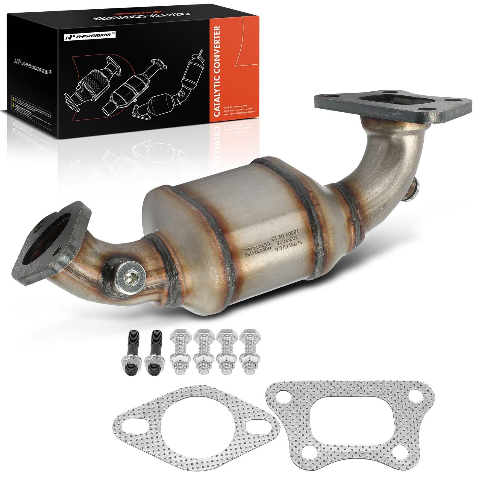 A-Premium Front Left Catalytic Converter Kit Direct-Fit Compatible with Chevrolet Impala 2014-2018 & Cadillac XTS 2013-2016, 3.6L, EPA Compliant