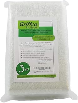 1 Oz. Fiberglass Chopped Strand Mat - 3 Yards X 50" Wide for Hand Layup, Vacuum Bagging or Molding Composites with Epoxy, Polyester or Vinyl Ester Resins