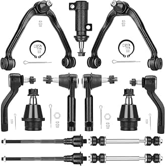 Youxmoto 4WD Front Upper Control Arms Ball Joints Suspension Kit Fit for Chevy Avalanche Silverado Suburban, Fit for GMC Sierra 1500 Cadillac Escalade 2002-2006, Tahoe Yukon 2000-2006 - 13pc Set
