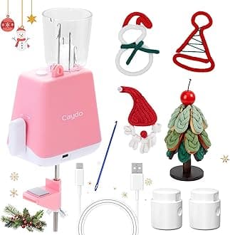 Caydo French Knitting Machine, Electric i Cord Knitting Machine, Knitting Mill i-Cord Knitter Machine, Automatic Knitting Wool to i-Cords, DIY Crochet Machine for Adults&Kids(Patented)