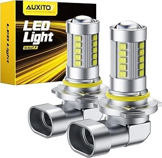 AUXITO 9145 9140 H10 LED Fog Light Bulbs, 6500K Cool White CSP LED Fog Lights, True 1:1 Mini Size Replacement Fog Bulb, 360° Full Illumination, Play and Plug, Pack of 2