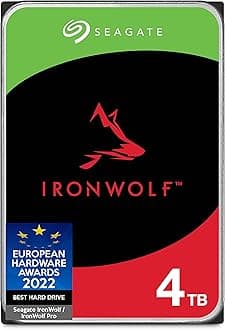 IronWolf 4TB NAS Internal Hard Drive HDD – CMR 3.5 Inch SATA 6Gb/s 5900 RPM 64MB Cache for RAID Network Attached Storage – Frustration Free Packaging (ST4000VNZ08)