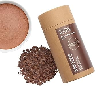 Dark Hot Chocolate Flakes, 100% Philippines Extra Dark Luxury Hot Drinking Chocolate, Delicious Cocoa Drink with Real Choc Flakes, All Natural Vegan Ingredients, 250 g, Equal to 8 Sachets