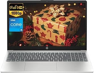HP15.6" FHD Business Laptop, 12th Generation 10-Core Intel Core i5-1235U Processor, 16GB RAM, 512GB SSD, Intel Iris Xe Graphics, Wi-Fi 6, Bluetooth 5.3, Natural Silver, Windows 11 Home, EAT Mouse pad