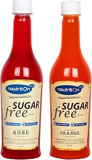 - Rose + Orange - Sugar Free Syrups (Zero Calorie, Keto Friendly) 500 ml Each