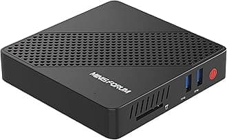MINISFORUMN40 Mini PC Fanless Silent Desktop Computer 4GB RAM, 64GB eMMC Micro PC, Celeron N4020 up to 2.8GHz, 1000M LAN, HDMI&VGA, Support Auto Power On Mini Computer