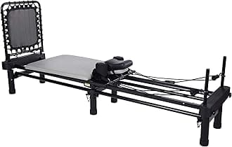 Stamina Pilates Reformer, Home Workout Equipment, AeroPilates 701 Premier, Gray - Portable Exercise Machine for Strength and Fitness Training - Multifunctional Gym Workouts for Men and Women