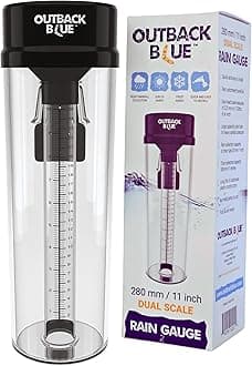 Professional Rain Gauge - 11" High Capacity Precipitation Measure Tool, Accurate to 0.01 Inch, Weather Resistant, Easy Read, for Garden, Farm, Meteorology - Australian Made