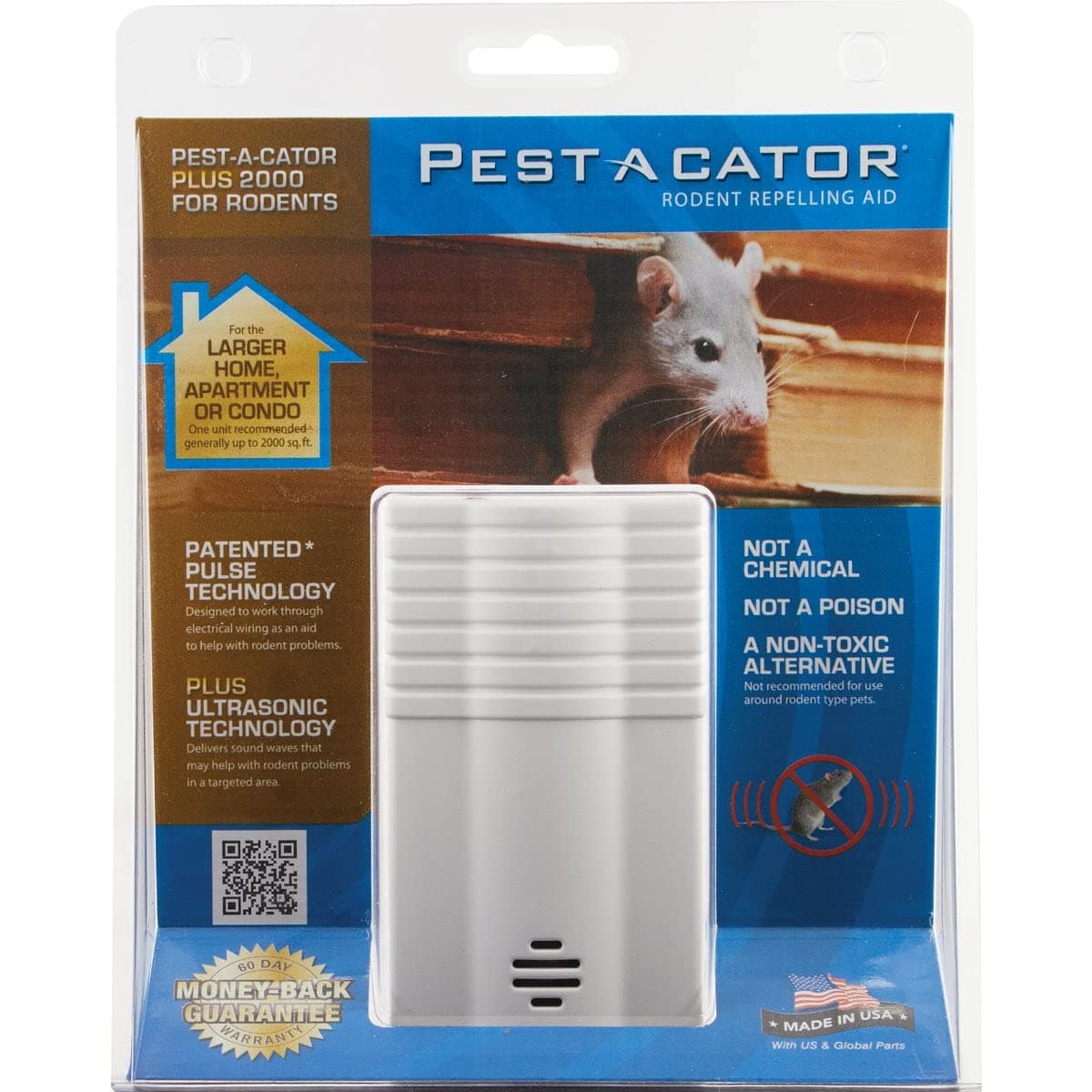 Plus 2000 Electromagnetic/Ultrasonic Rodent Repeller for Larger Areas