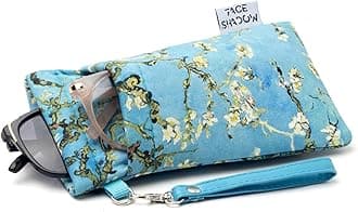 Double Glasses Case Soft Eyeglass Case For Women Men Squeeze Top Sunglasses Case With Cleaning Cloth