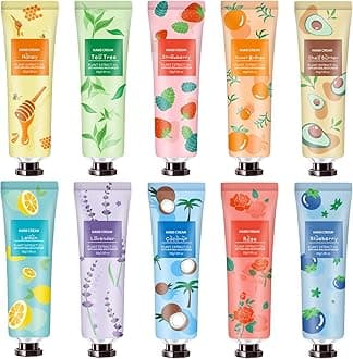 10 Pack Hand Cream For Dry Cracked Hands,Working Hands, Natural Plant Fragrance Hand Lition Moisturizing Hand Care Cream Gift Set Travel Size Hand Lotion