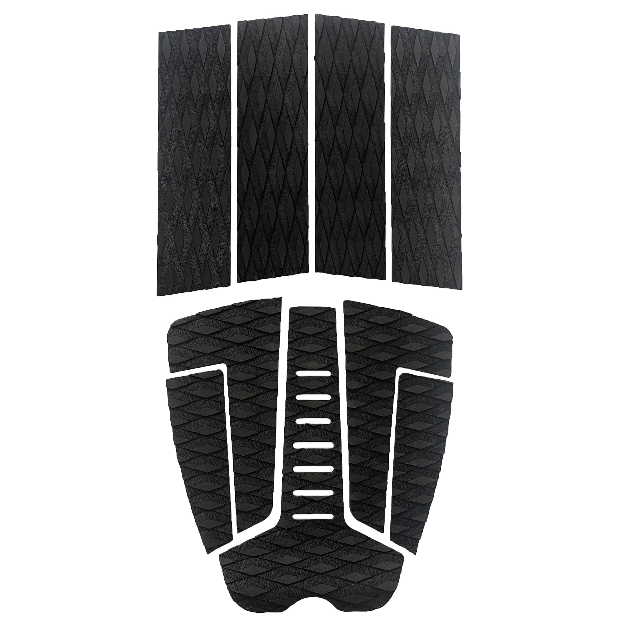 OITRCSS Surfboard Traction Pads Set, 7 Pieces EVA Pads for Front and Back, Adjustable with 3M Adhesive, Fits All Board Sizes