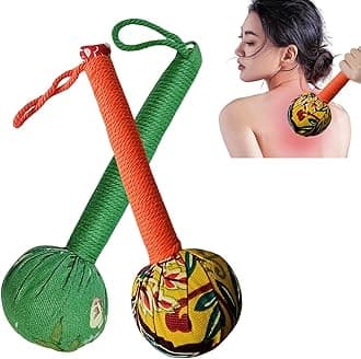 Whole Body Massage Hammer, Back Pain Massage Hammer, Muscle Relaxation Meridian Activation 2P (Orange/Green)