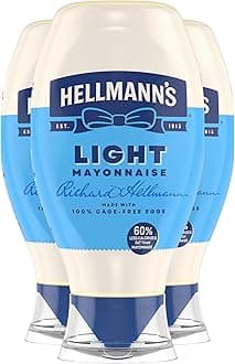 Light Mayonnaise Light Mayo Squeeze Bottle Pack of 3 For a Creamy Condiment for Sandwiches and Simple Meals Made With 100% Cage-Free Eggs 20 oz