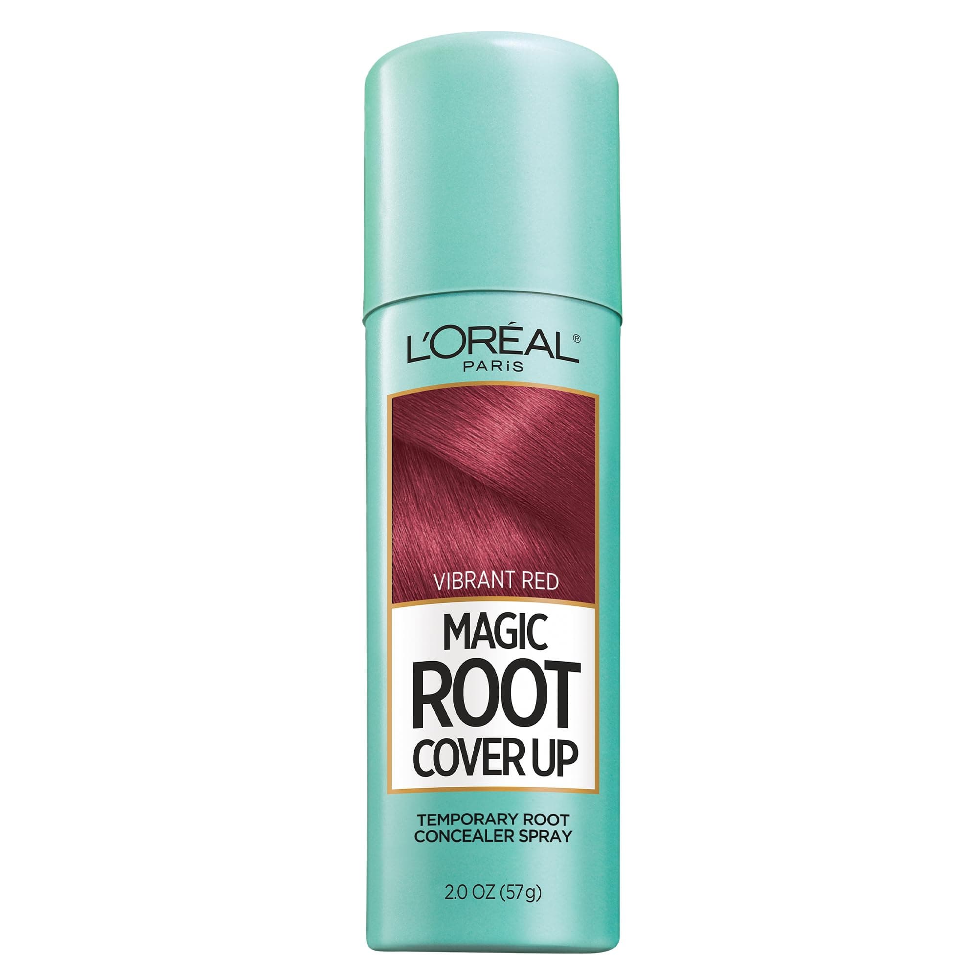 L'Oreal Paris Magic Root Cover Up Temporary Concealer Spray for Gray Hair, Bright Red, 2 Oz