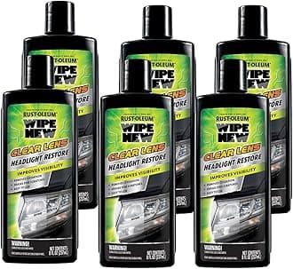 Wipe New Rust-Oleum 381403-6PK Clear Lens Headlight Restore, 8 oz, 6 Pack
