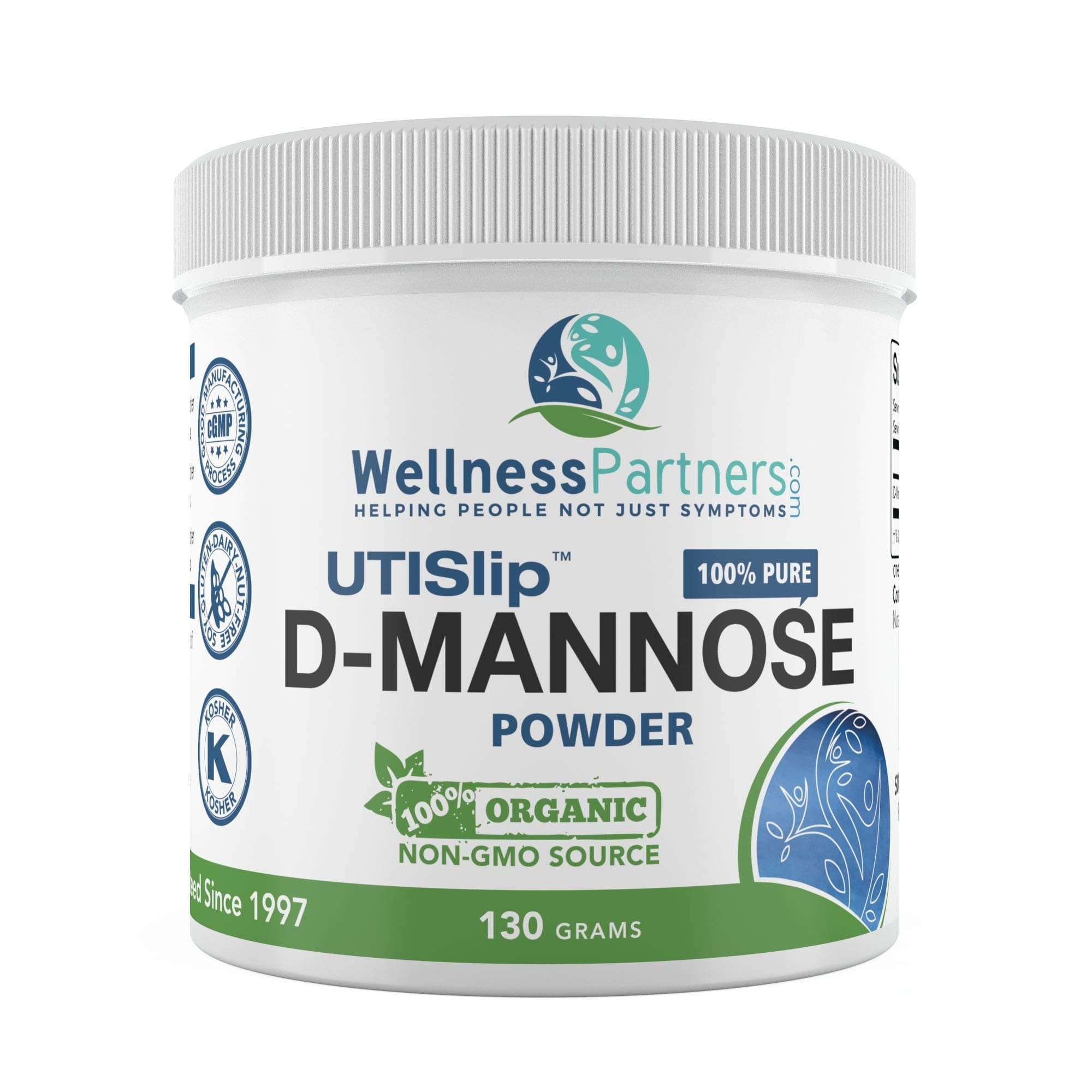 Now New UTI-Slip D Mannose Non GMO Organic Source Powder 130g jar.