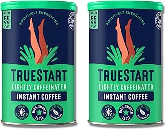 Barista Grade Lightly Caffeinated Instant Coffee (2 Pack x 100g) Mycotoxin-Free Coffee & Rich in Antioxidants, Premium Freeze-Dried, 100% Full Flavour, Smooth Intense Roast