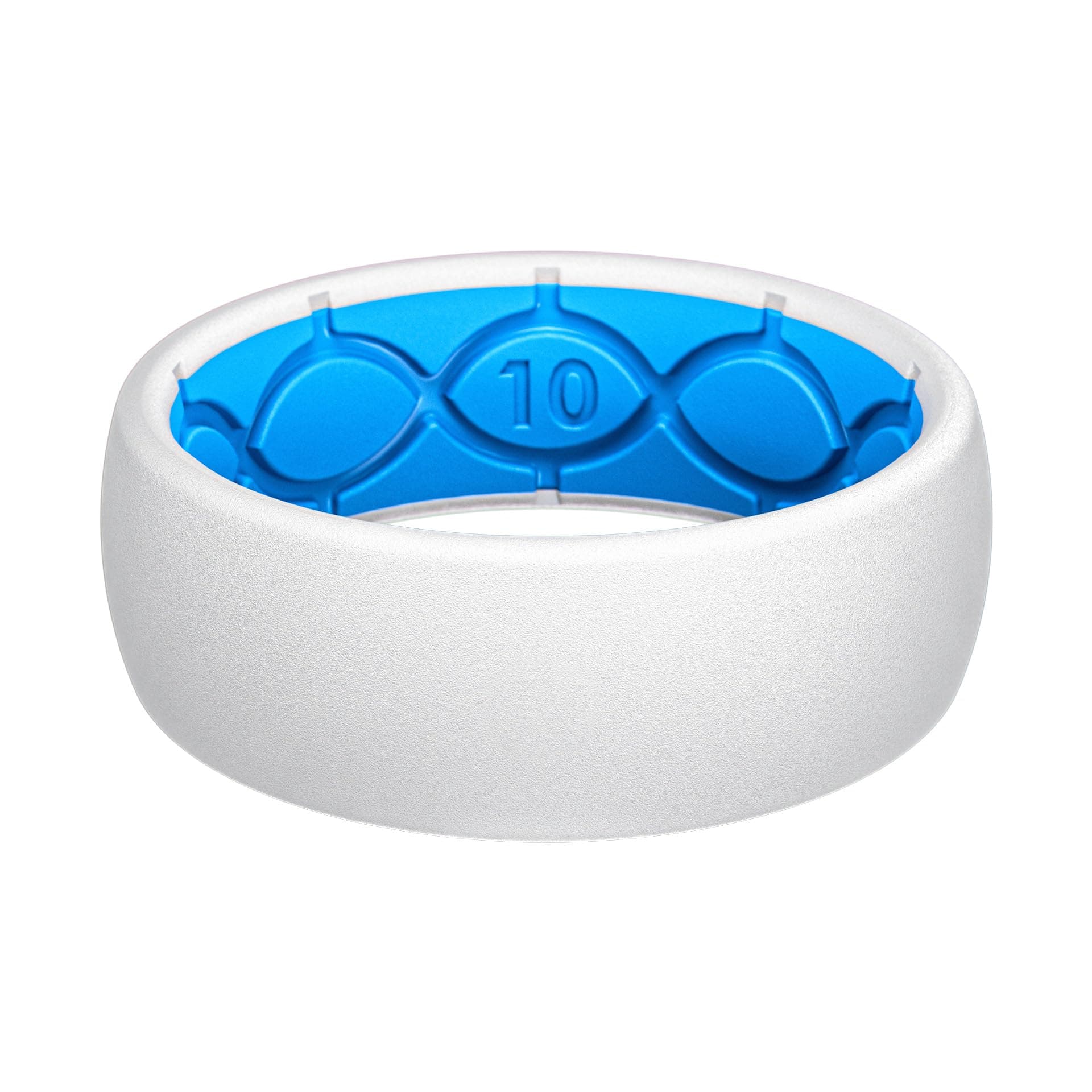 Solid Silicone Ring - Breathable Rubber Wedding Rings for Men, Lifetime Coverage, Unique Design, Comfort Fit Ring