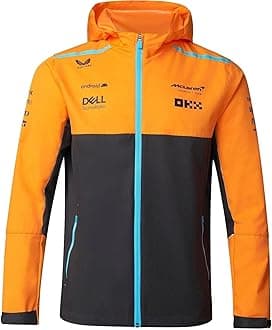 McLaren Formula One Team - Official 2023 Formula 1 Merchandise - Replica Team Lightweight Rain Jacket - Papaya/Phantom - Men's (XXXL)