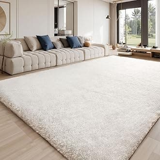 Sour Lemon Rugs Living Room 240x300cm, Ivory Area Rugs for Bedroom, Washable Anti Slip Extra Large Shaggy Soft Rug Fluffy Modern Floor Carpets Mat Beside Carpet for Kids Living Room
