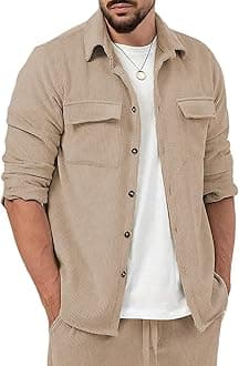Rib-shirt-04 Casual Men's