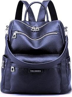 TrueArch Kayla Stylish Vegan Leather Backpack & Purse for Women | Gifts | Shoulder Bag for Women and Girls | College Bag for Girls | Multipurpose Travel Bag | Durable | Multipurpose
