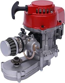 2-Stroke 49CC Bike Engine Motor Kit, Gas Petrol Motorized Bike Bicycle Engine Set Scooter for Pocket Bike, Mini Dirt Bike, ATV or Scooter, Petrol Gas Engine Single Cylinder