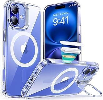 ESR for iPhone 16 Plus Case, Compatible with MagSafe, Military-Grade Protective Case, Built-In Stash Stand Phone Case, Classic Series, Clear