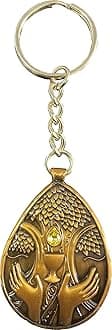 Elden Ring Inspired Blessed Dew Talisman Keychain with Key Ring,Perfect Decoration for Everyday Carrying Stuff., Gold, Normal