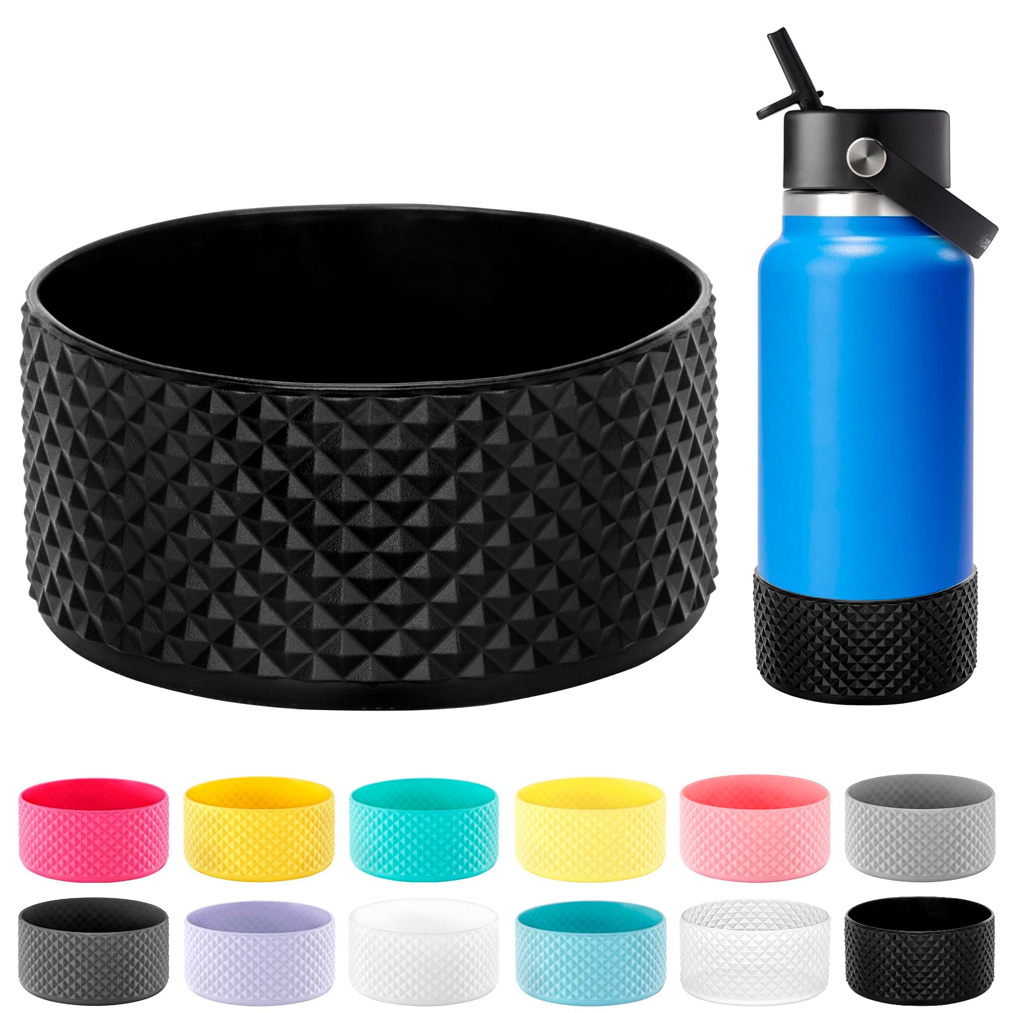 Silicone Sleeve Boot for 32-40oz Hydro Flask, Wide Mouth Water Bottle Boot Bottom Base for YETI, Simple Modern,Takeya,MIRA and with Bottom Width of 3.56in, Not for Stanley Tumbler