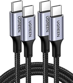 100W USB C Charger Cable for iPhone 17/17 Air/17 Pro/17 Pro Max/16, MacBook Pro, iPad Pro, Dell XPS, Galaxy S25/S24/S23 Ultra, Switch, Pixel, 3.3FT Black